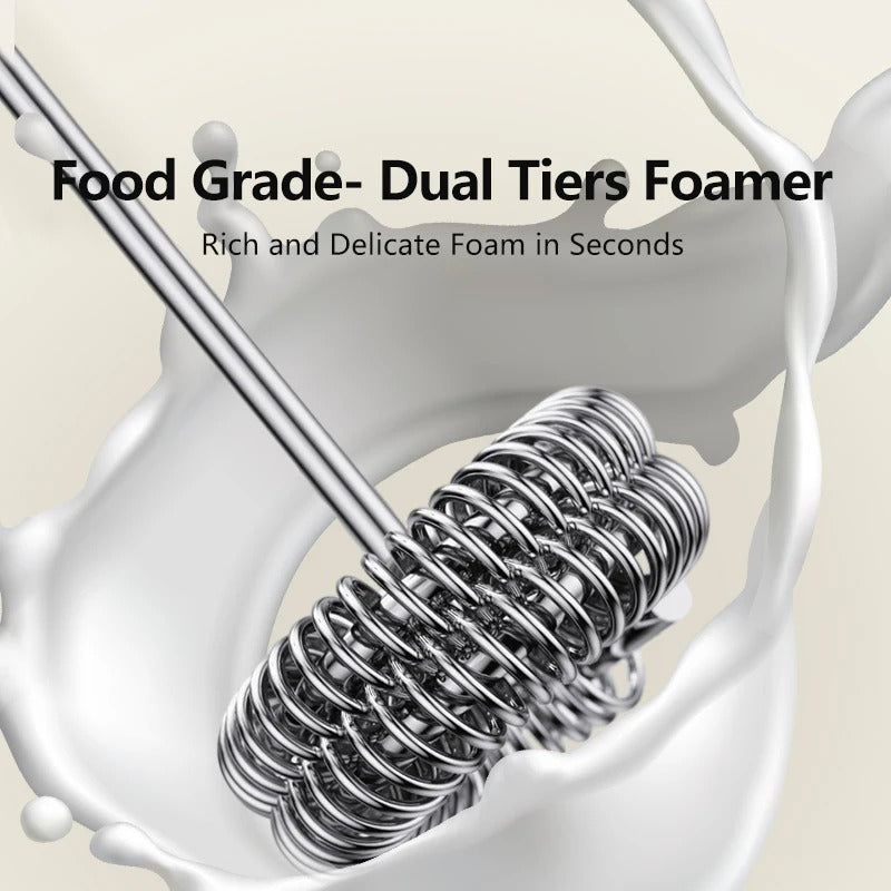 Electric Milk Frother Coffee Handheld Wireless Charging