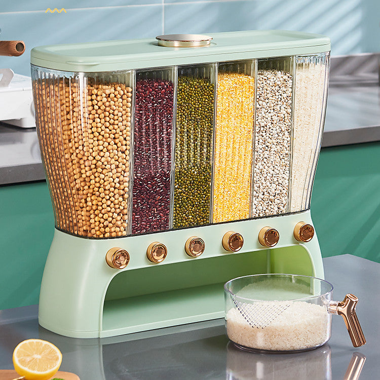 Grains Separate Storage Box Compartment