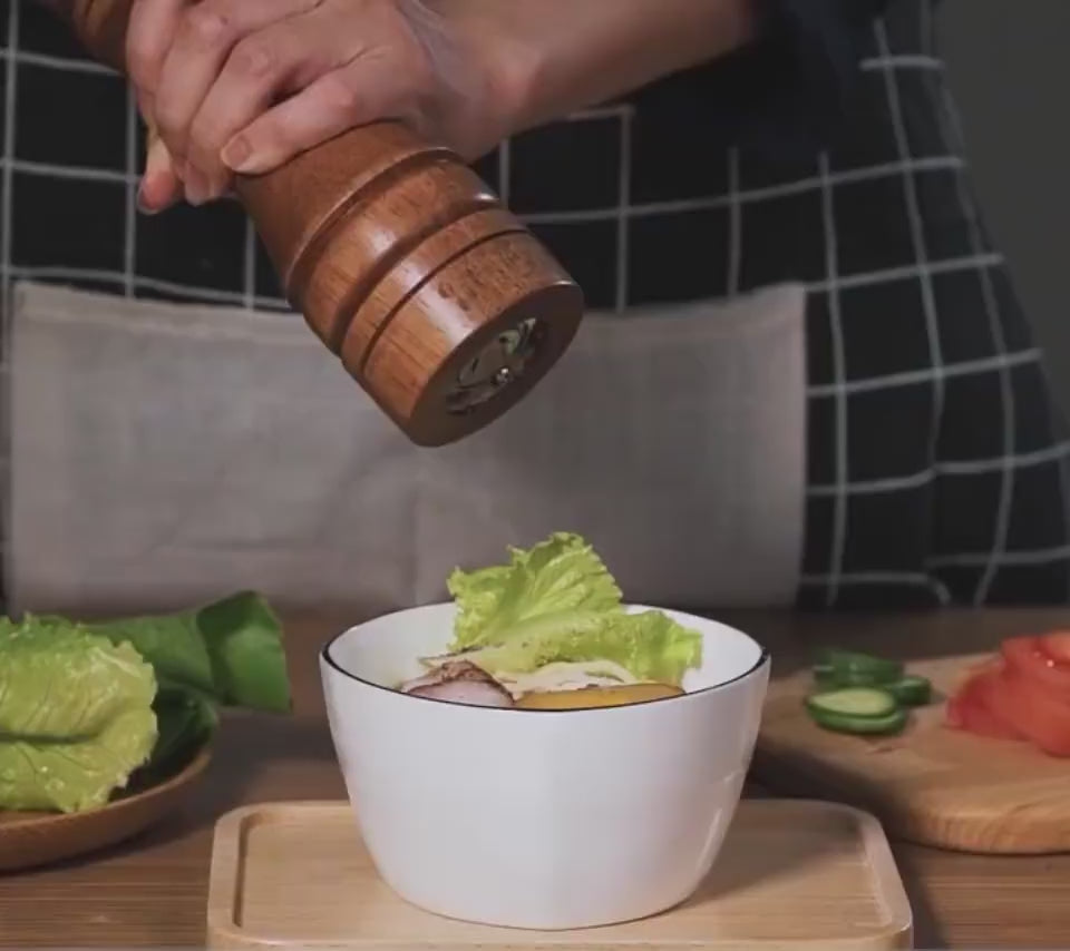 Load video: Manual Wooden Grinder Kitchen Supplies